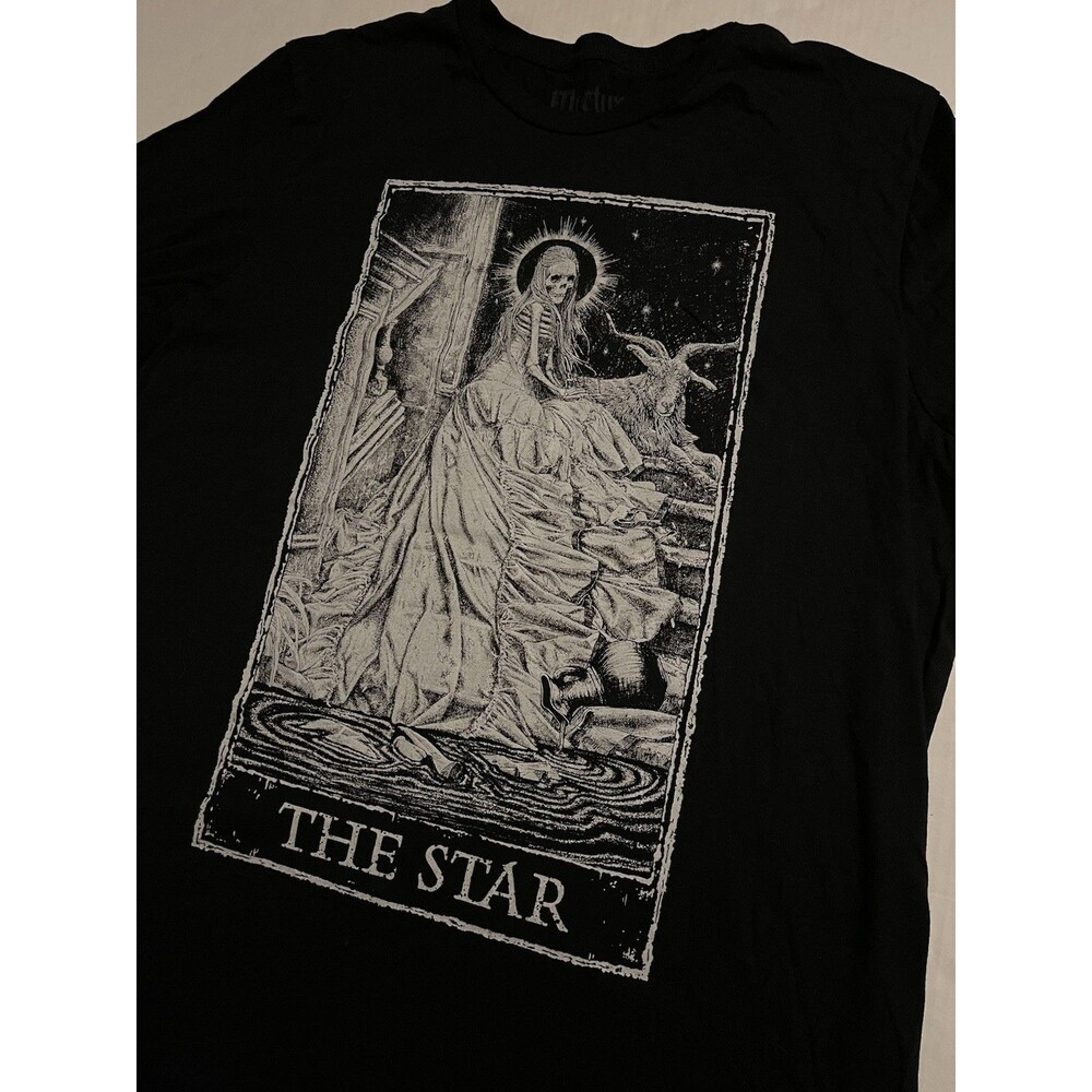 Mortus Viventi The Star Skeleton Tarot Graphic T-Shirt 2XL Occult Goth Horror